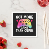 カピッ得トのバレンタインビデオゲームよりもゲームが多い スタンダードカクテルナプキン (インサイチュ)