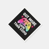 カピッ得トのバレンタインビデオゲームよりもゲームが多い スタンダードカクテルナプキン (角)