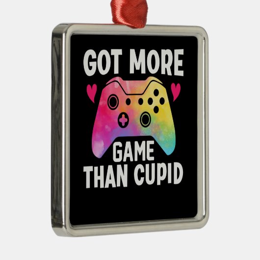 カピッ得トのバレンタインビデオゲームよりもゲームが多い メタルオーナメント (右)