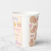 カピバカピバお誕生日おめでとう  紙コップ (右)