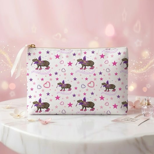 カピバフェアリー柄 アクセサリーポーチ