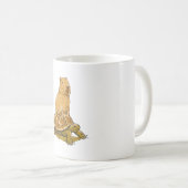 カピバラおもしろいアニマルタートルカワイトカピバラ コーヒーマグカップ (正面右)