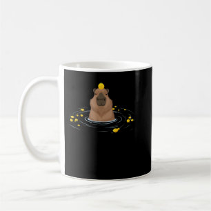 カピバラおもしろいインウォーターとレモンミーム コーヒーマグカップ