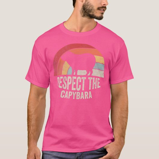 カピバラおもしろいカピバラ Tシャツ (正面)