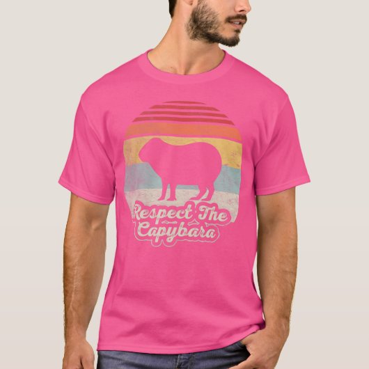 カピバラおもしろいカピバラ Tシャツ (正面)