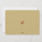 カピバラおもしろいトナカイ金ゴールドクリスマスカード シーズンカード (裏面)