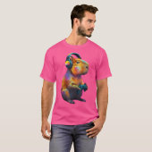 カピバラおもしろいビデオゲームCapybara Tシャツ (正面フル)