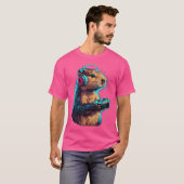 カピバラおもしろいビデオゲームCapybara Tシャツ (正面フル)