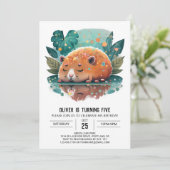 カピバラお洒落デライト誕生日 招待状 (スタンド正面)