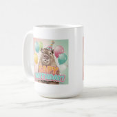 カピバラお誕生日おめでとう! コーヒーマグカップ (正面左)