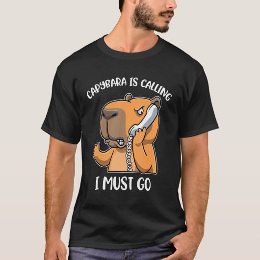 カピバラが呼んでいる Tシャツ (正面)