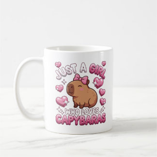 カピバラが大好きな女の子 コーヒーマグカップ