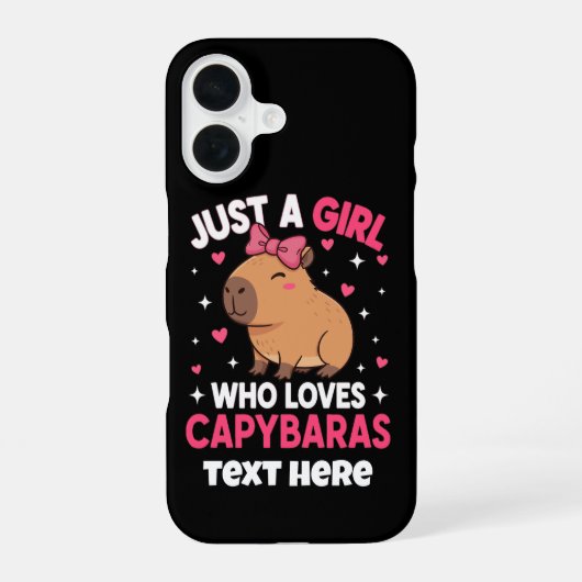 カピバラが大好きな女の子 iPhone 16ケース (裏面)