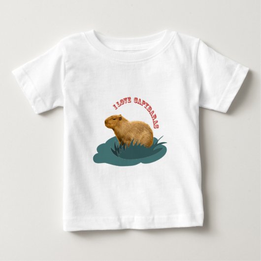 カピバラが大好き かわいいカピバラ愛好家 ベビーTシャツ (正面)