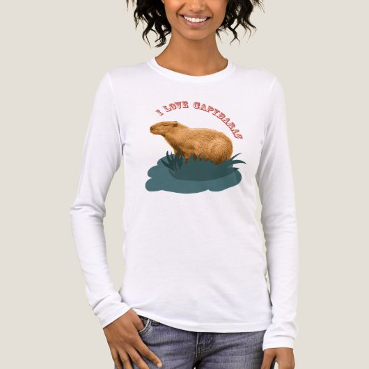 カピバラが大好き カピバラ愛好家 トライブレンドＴシャツ (正面)