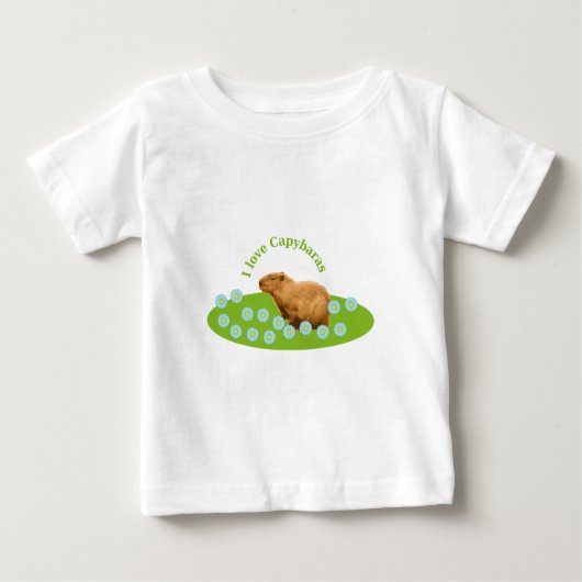 カピバラが大好き ベビーTシャツ (正面)