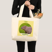 カピバラが大好き ラージトートバッグ (正面(商品))