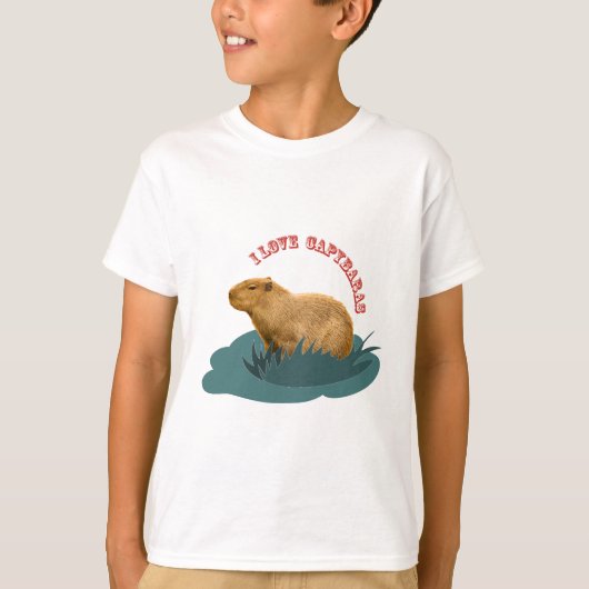 カピバラが大好き Tシャツ (正面)