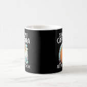 カピバラが宿題を食べちゃった面白いデザイン コーヒーマグカップ (中央)
