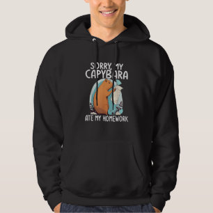 カピバラが宿題を食べちゃった おもしろTシャツ パーカ