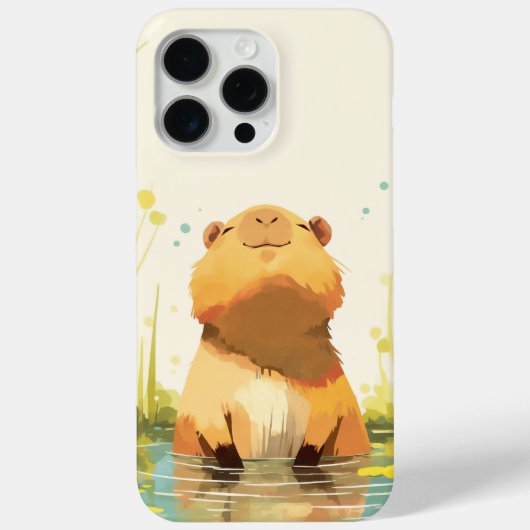 カピバラが水を楽しむ Case-Mate iPhoneケース (裏面)