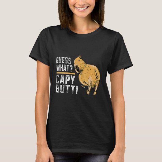 カピバラさんおしり推定 Tシャツ (正面)