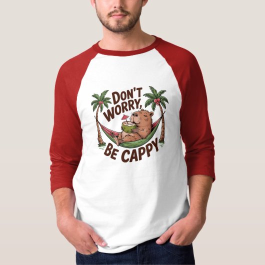 カピバラで幸せを Tシャツ (正面)
