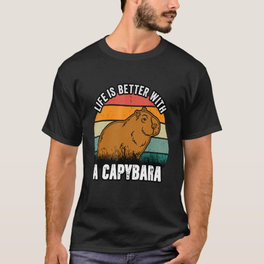 カピバラと一緒に カピバラ Tシャツ (正面)