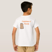 カピバラと友達 – かわいい友情デザイン Tシャツ (裏面フル)