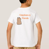 カピバラと友達 – かわいい友情デザイン Tシャツ (裏面)