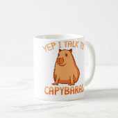 カピバラと話してるよ~面白いカピバラ コーヒーマグカップ (正面右)