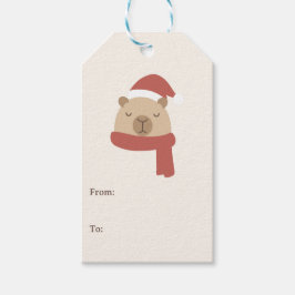 カピバラのあったかクリスマス ギフトタグ