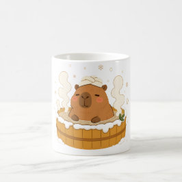カピバラのかわいい冬の温泉マグカップ コーヒーマグカップ