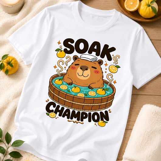 カピバラのゆず湯チャンピオンTシャツ Tシャツ