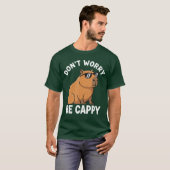カピバラのカピでDon't Worry be Happy(幸せなカピ) Tシャツ (正面フル)