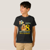 カピバラのカピバラの日お誕生日おめでとう 8歳 Tシャツ (正面フル)