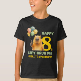 カピバラのカピバラの日お誕生日おめでとう 8歳 Tシャツ