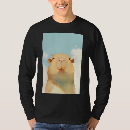 カピバラのキュートな顔 Tシャツ (正面)
