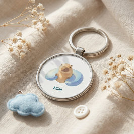 カピバラのキーチェーン - 子供のための可愛くて落ち着いたデザイン キーホルダー