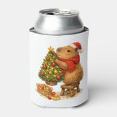 カピバラのクリスマスツリー飾り 缶クーラー (缶正面)