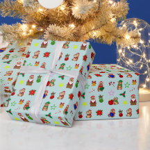 カピバラのクリスマス包装紙