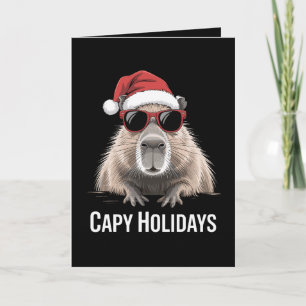 カピバラのクリスマス カピバラ サンタ帽子 冬 カード