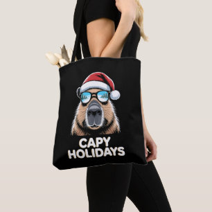 カピバラのクリスマス サングラス サンタクロース トートバッグ