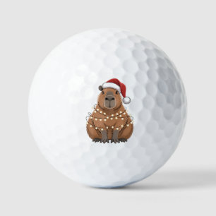 カピバラのクリスマス マッチング クリスマサンタ ゴルフボール