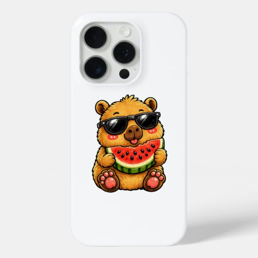 カピバラのクールなスイカサマー Case-Mate iPhoneケース (裏面)