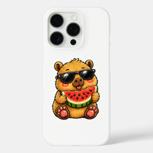 カピバラのクールなスイカサマー Case-Mate iPhoneケース (裏面)