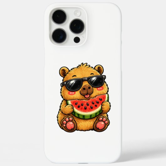 カピバラのクールなスイカサマー Case-Mate iPhoneケース (裏面)