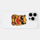 カピバラのクールなスイカサマー iPhoneケース (裏面横)