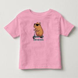カピバラのクールなスクーター トドラーTシャツ