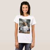 カピバラのシェフ帽子 女性用Tシャツ Tシャツ (正面フル)